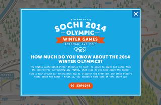 Interactive map for the Sochi Winter Olympics