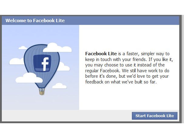 Facebook Lite. More like Twitter, less like fun