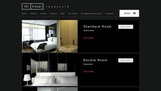 101 Hotel's website is simple and clean looking