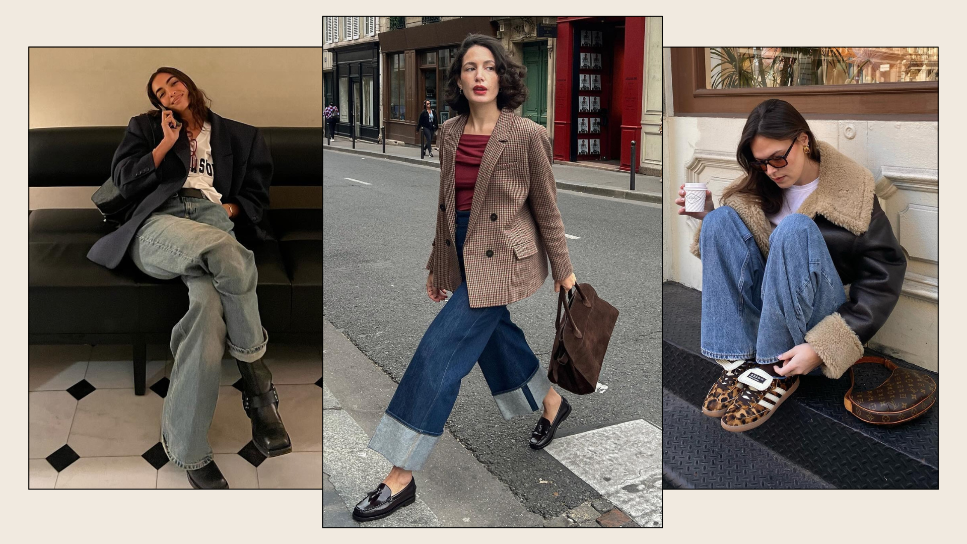 Three fashion people wear chic pinterest outfits