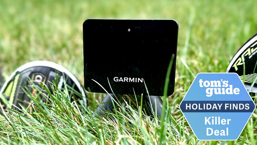 The Garmin Approach R10 launch monitor with a deal image