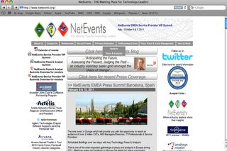 NetEvents home page