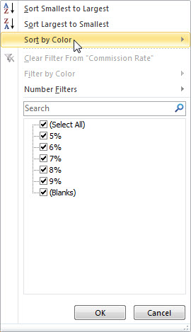 Excel Tutorial 1 - Choose how to sort the data from a drop down menu