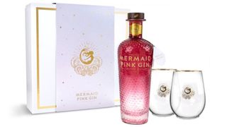 Mermaid Pink Gin Gift Set with Glasses