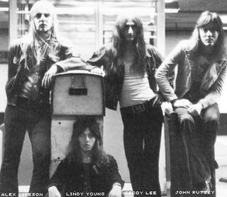 Rush in 1969 with John Rutsey (far right).