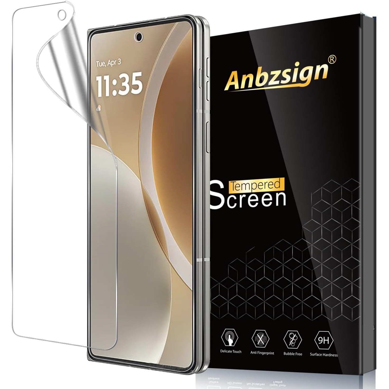 Anbzsign 2 Pack Moto Razr Fold 2026 Soft TPU Screen Protector