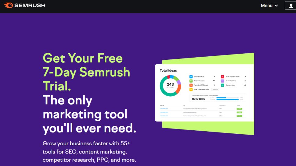 SEMrush website screenshot (June 2025).