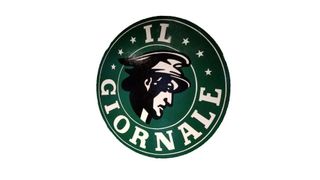 Il Giornale cafe logo, with a green and white colour scheme reminiscent of modern Starbucks logo