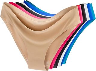 COSOMALL, 6 Pack Invisible Seamless Bikini Underwear 