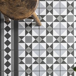 Stonehouse Studio Buxton Charcoal Geometric Patterned Wall and Floor Tiles