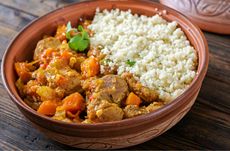 Lamb and apricot stew with couscous
