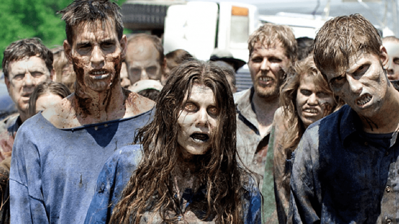 Los zombis en The Walking Dead.