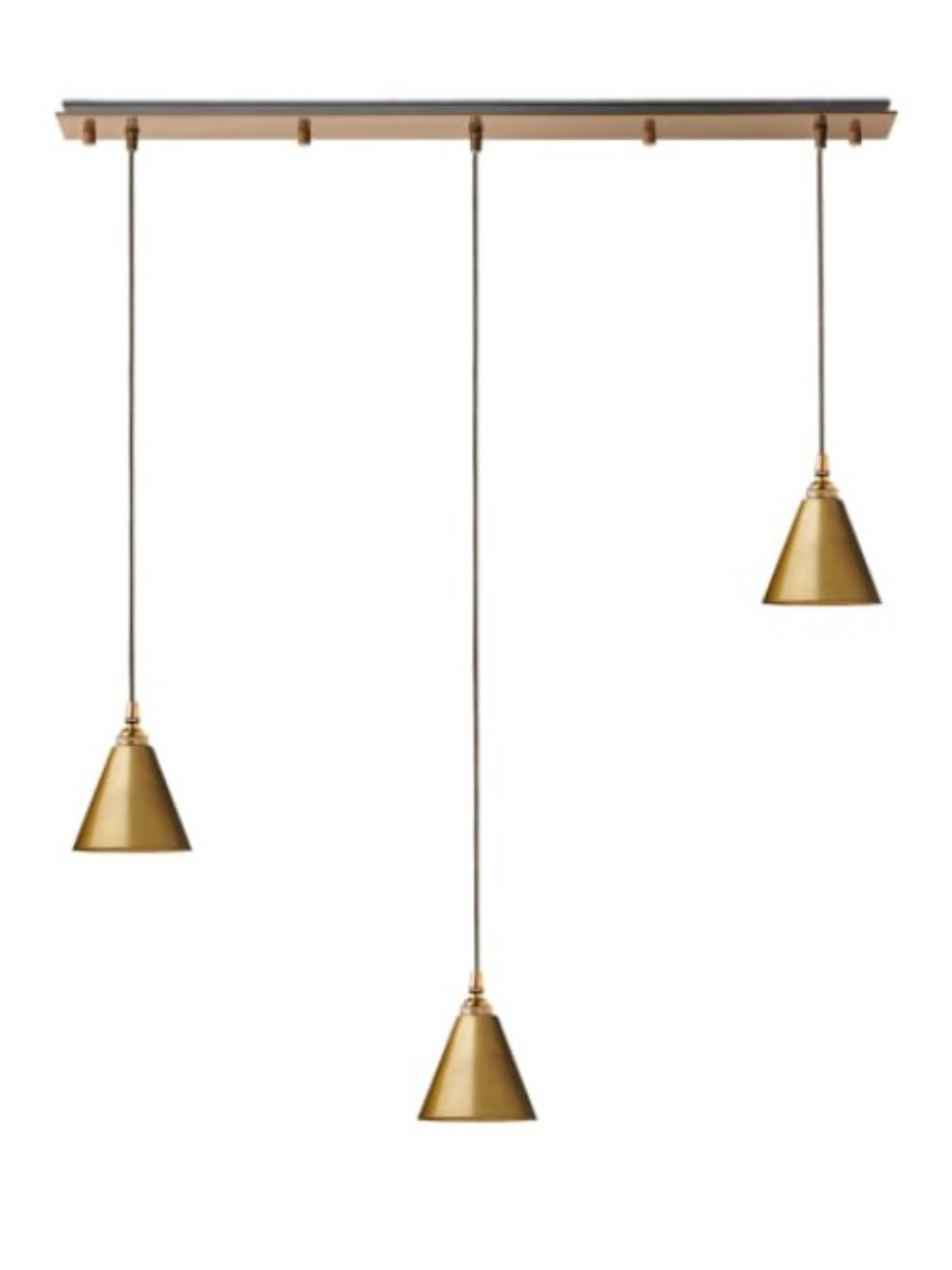 Pooky, Plateau Ceiling Fitting in Antique Brass