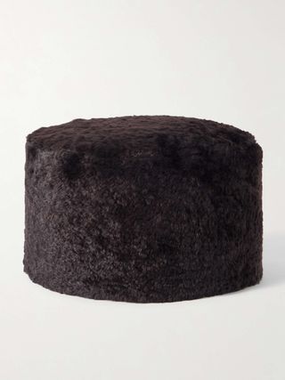 Shearling Pillbox Hat