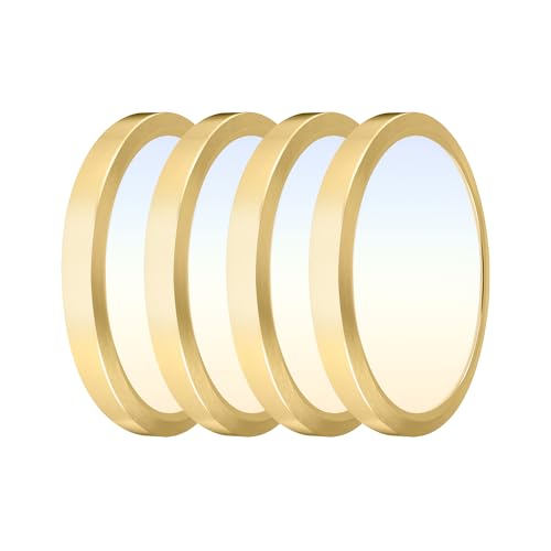 Hlite 4pack 9 Inch Flush Mount Led Ceiling Light Fixture,18w 1800lm Super Slim Light Fixtures Ceiling Mount 3000k/4000k/5000k 3cct Selectable,light Fixtures for Kitchen,bedroom (gold)
