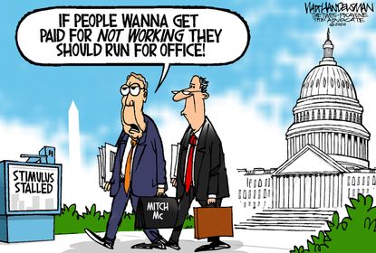 Political Cartoon U.S. McConnell congress coronavirus relief