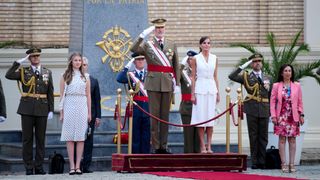 Crown Princess Leonor of Spain, King Felipe VI of Spain and Queen Letizia of Spain attend the delivery of Royal offices of employment
