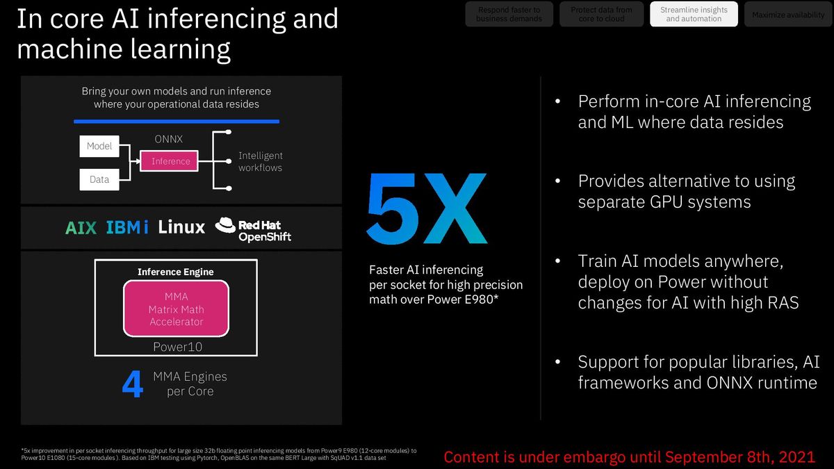IBM E1080 Server Power10 Performance