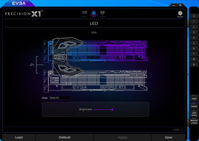 evga precision x oc curve