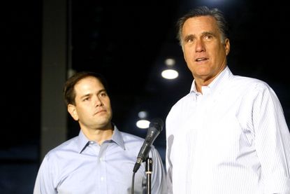 Marco Rubio and Mitt Romney