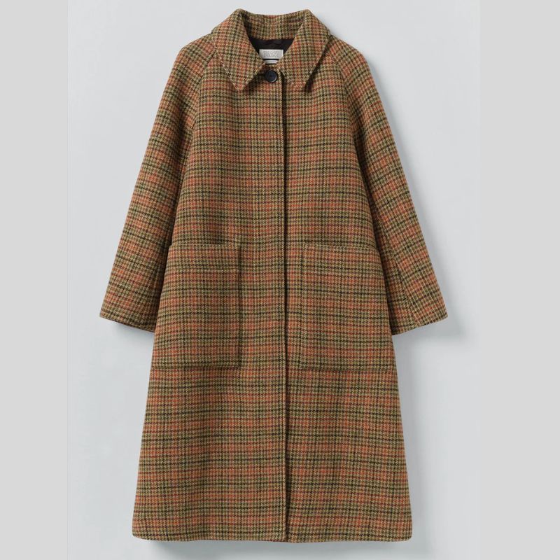 checked coat