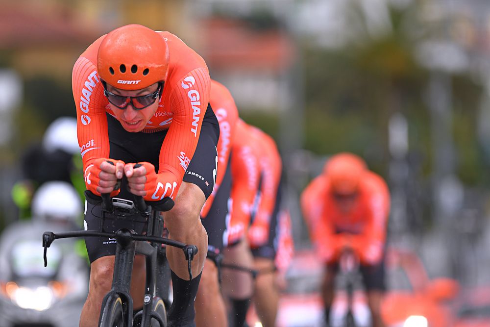 Lukasz Wisniowski leads the line for CCC Team at Tirreno-Adriatico