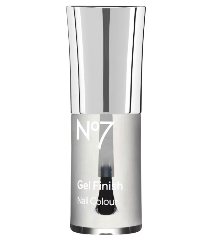 A product shot of the No.7 Gel Finish Top Coat, on a white background
