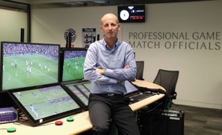 Referees' chief Mike Riley leads regular debriefing sessions