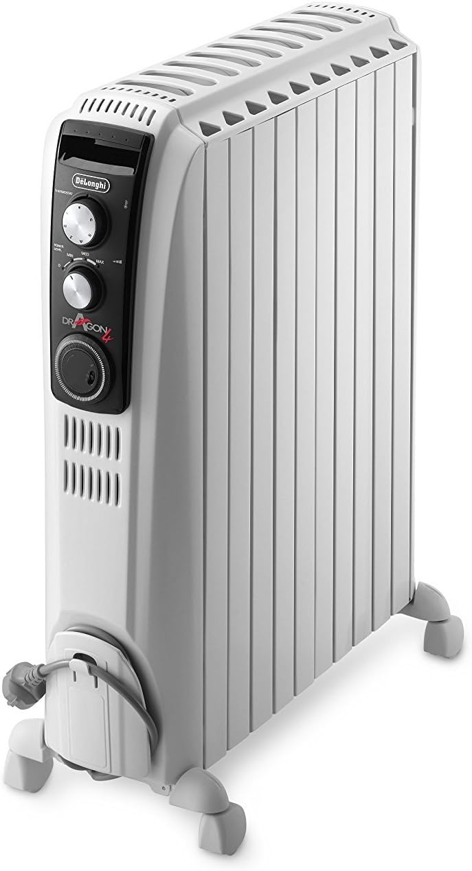 De'longhi Dragon 4 Trd41025t Oil Filled Radiator - White