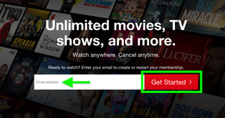 Signing up for netflix 2. Enter your email address and click Continue.