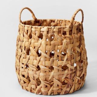Threshold™ Woven Natural Decorative Cane Pattern Small Basket 