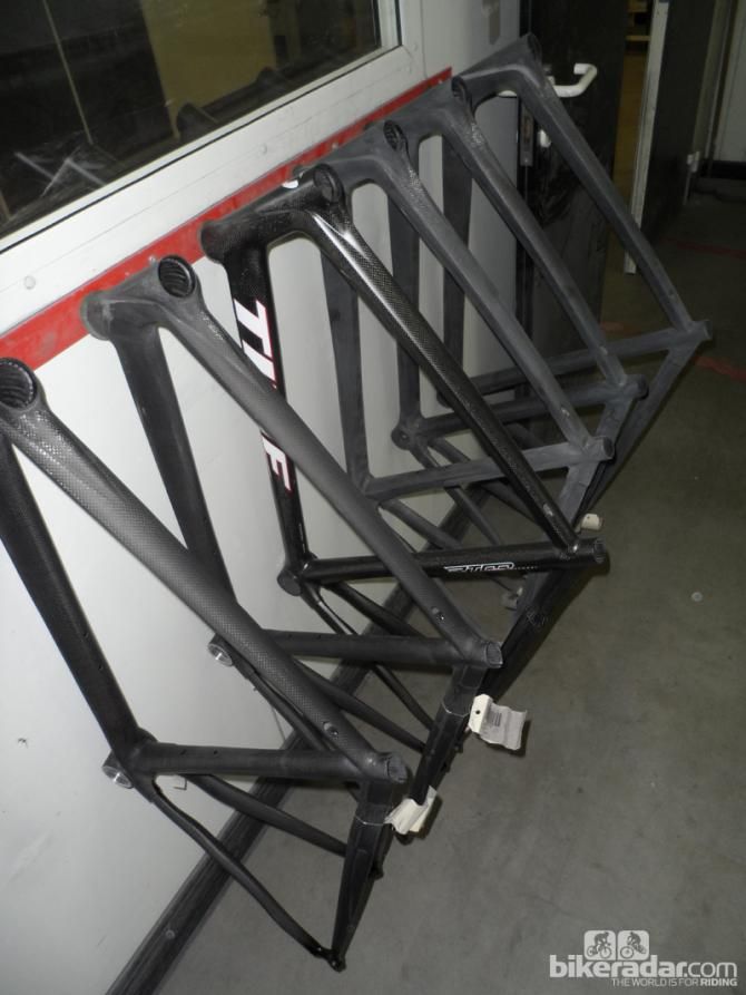 Another round of quality control checks begins. At this stage, every inch of the frame is checked for cosmetic imperfections, and internal examinations and alignment checks are completed
