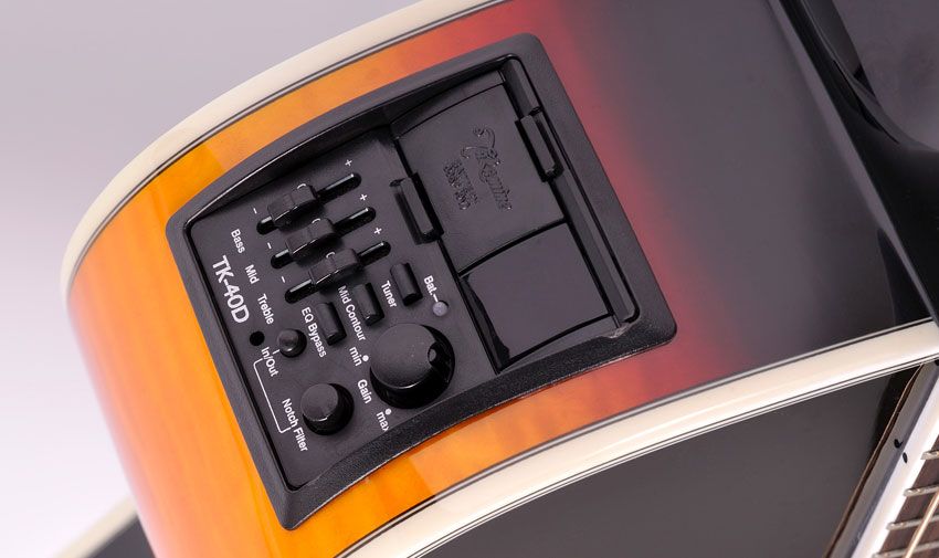 Takamines are known as stage guitars, and the TK-40D preamp is up to the task