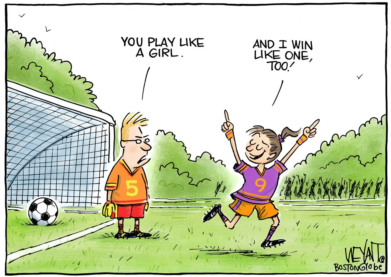 Editorial Cartoon U.S. Win Like A Girl Soccer World Cup