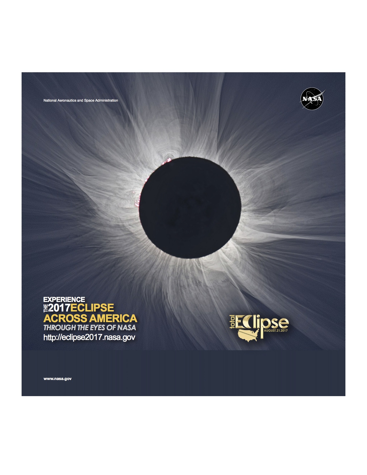 Total solar eclipse 2017 poster