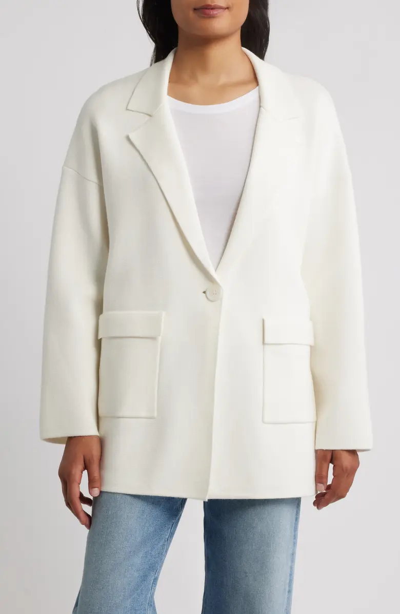 Bernardo, Oversize Ponte Knit Blazer