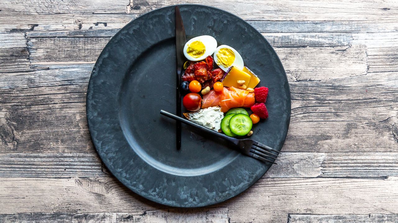 Plate of food split into thirds 