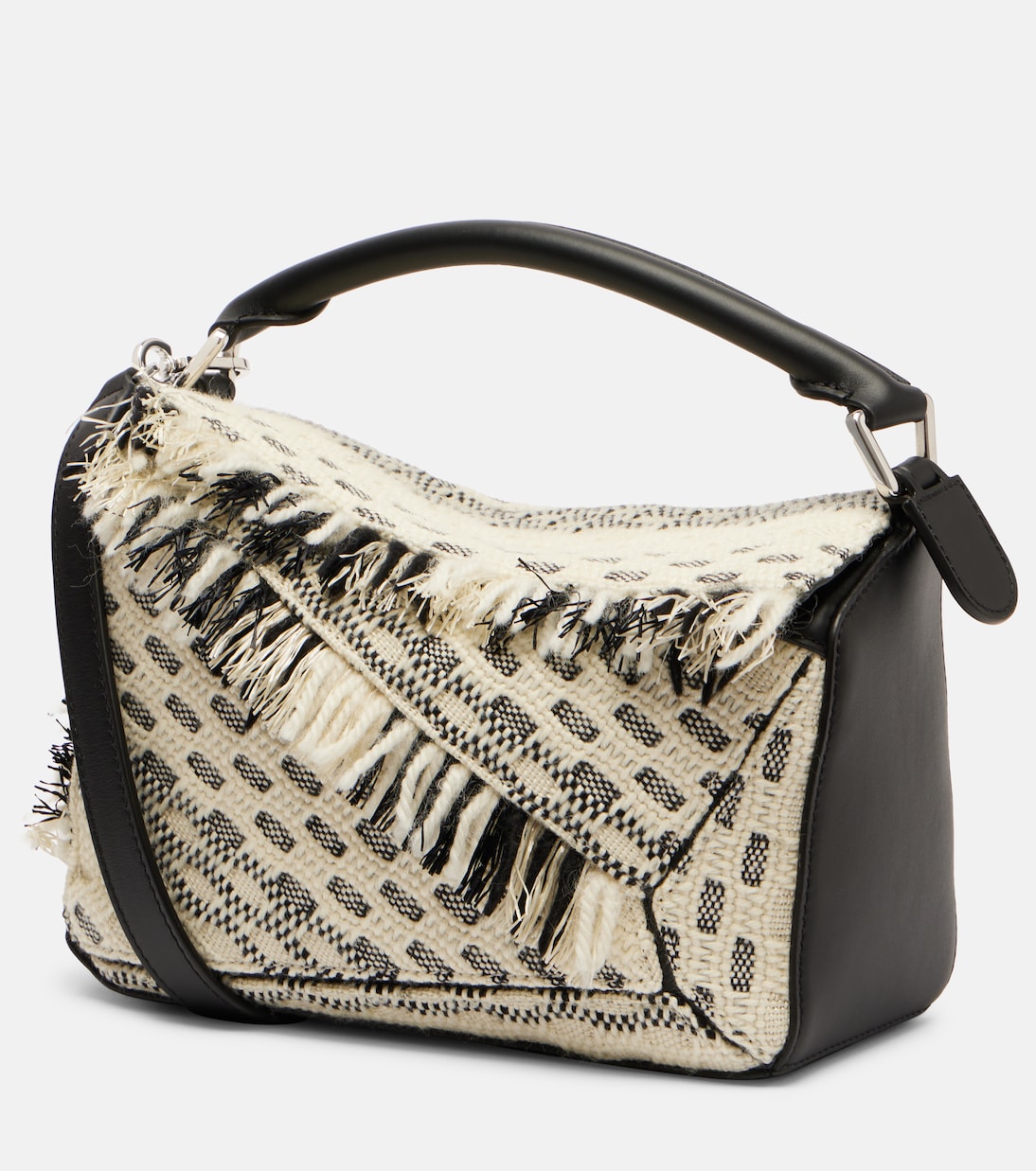 X Albers Puzzle Small Fringed Tote Bag
