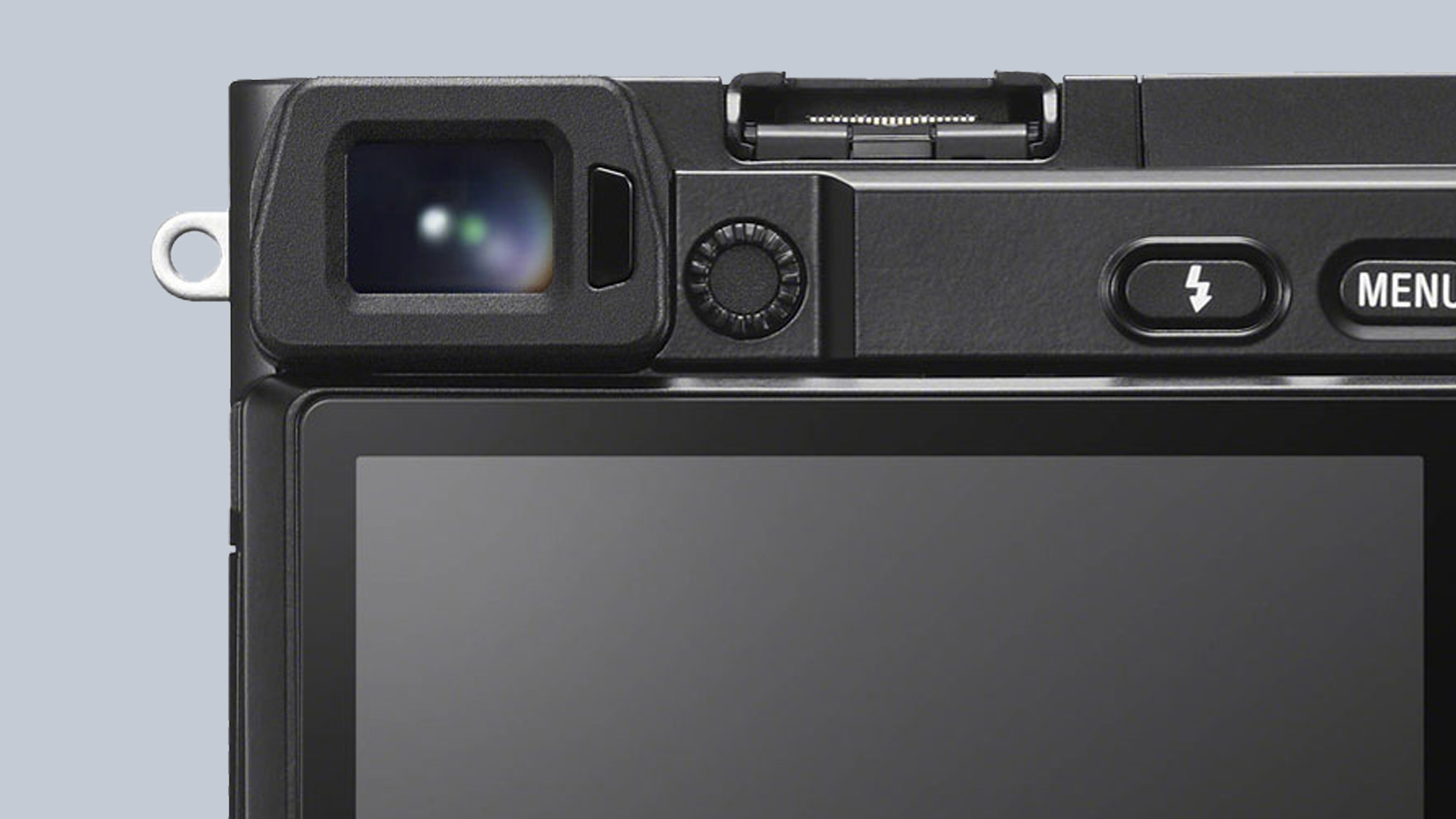 O visor da câmera Sony A6100