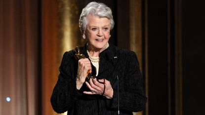 Honoree Angela Lansbury accepts honorary award onstage during the Academy of Motion Picture Arts and Sciences' Governors Awards at The Ray Dolby Ballroom at Hollywood & Highland Center on November 16, 2013 in Hollywood, California. 