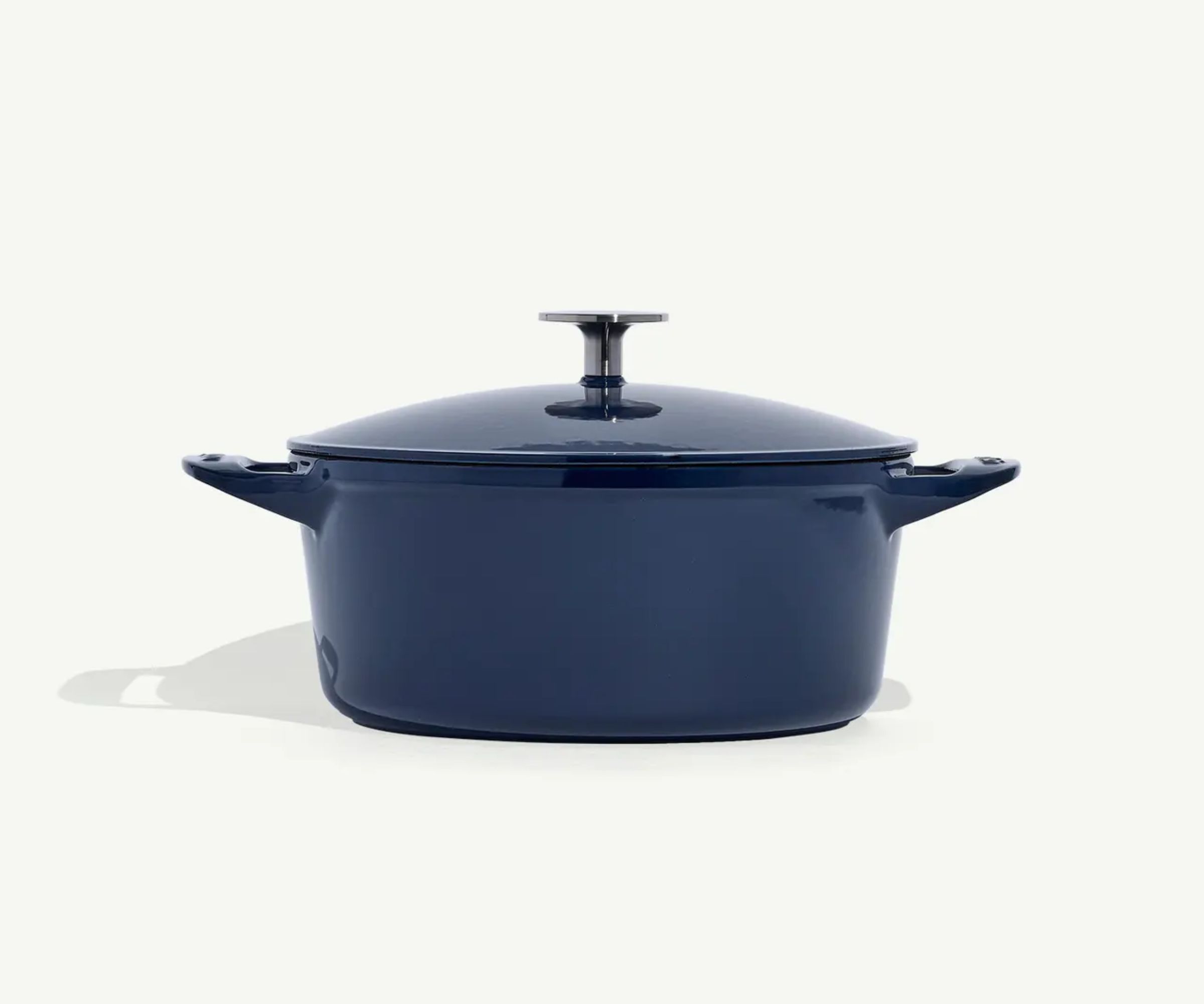 Made In Dutch Oven in Blue on a white background