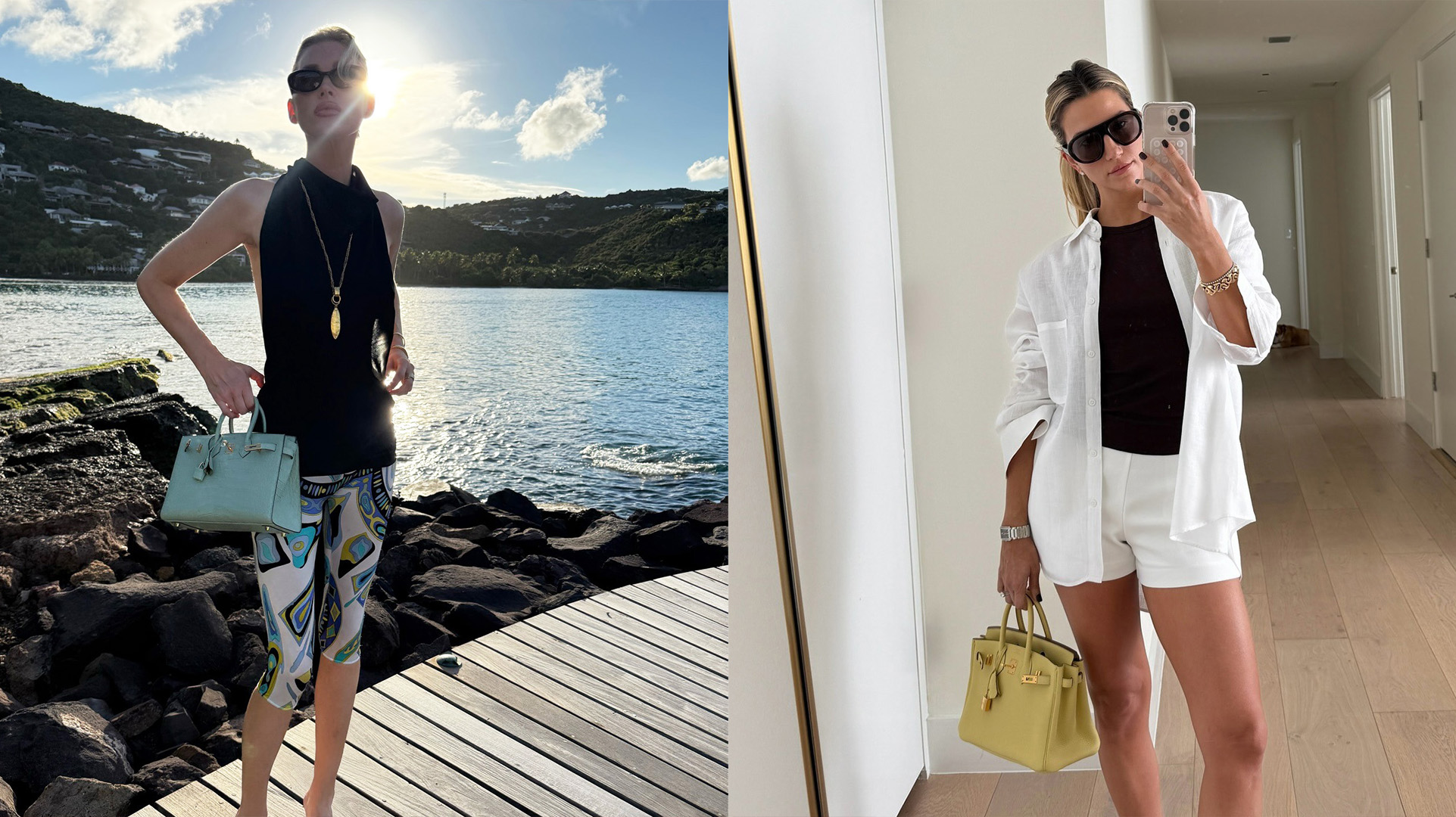 Elsa Hosk and Cass Dimicco wearing spring sandals