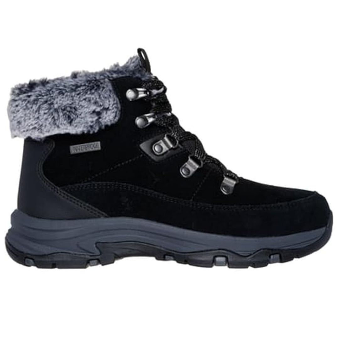 Skechers Black Trego Snow Worries Ankle Boots