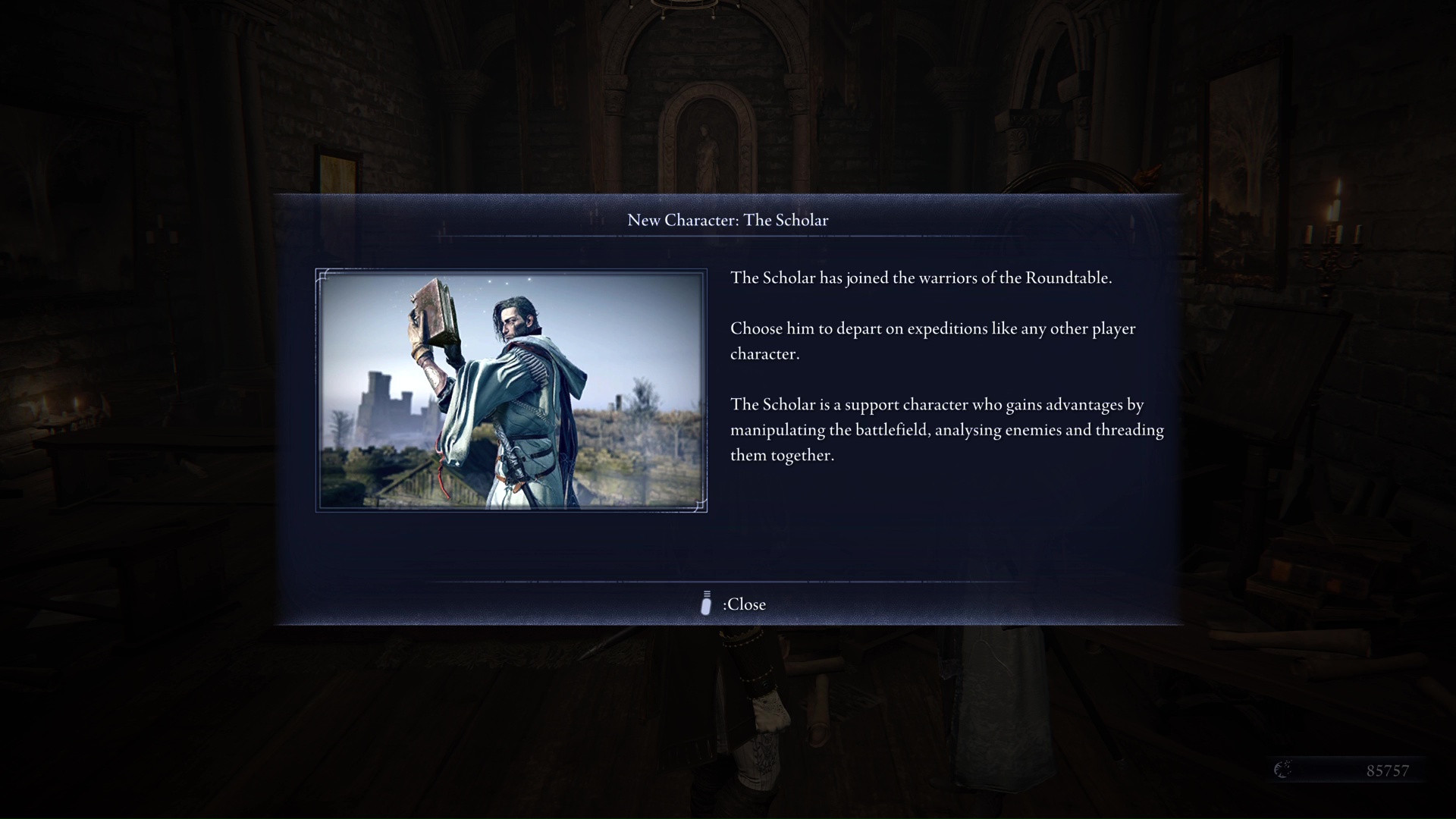 Scholar and the Undertaker Character Selection menu