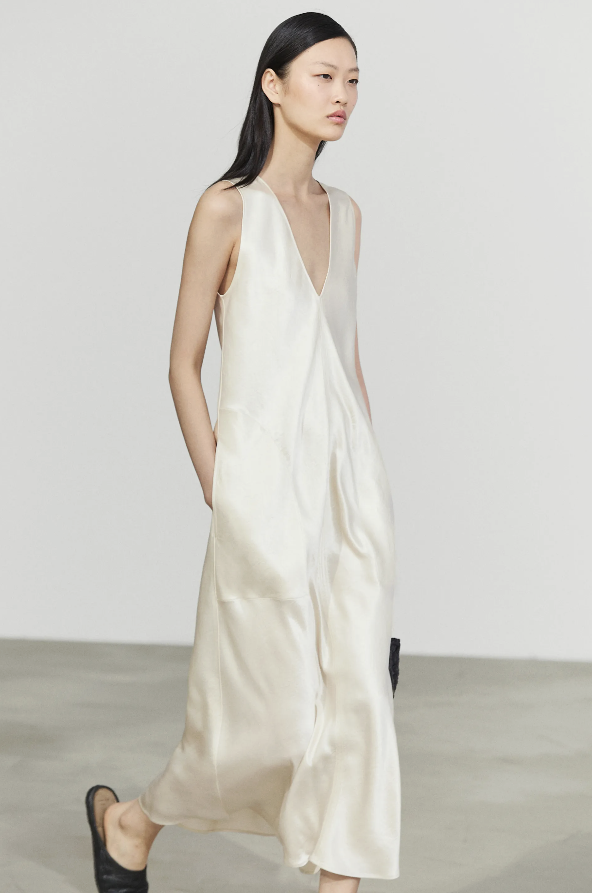 Massimo Dutti, Satin Midi Slip Dress