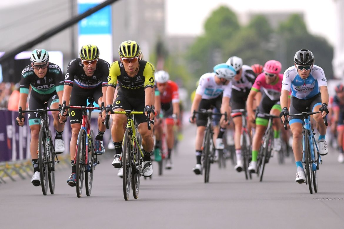 Caleb Ewan and Luka Mezgec led the charge for Mitchelton-Scott