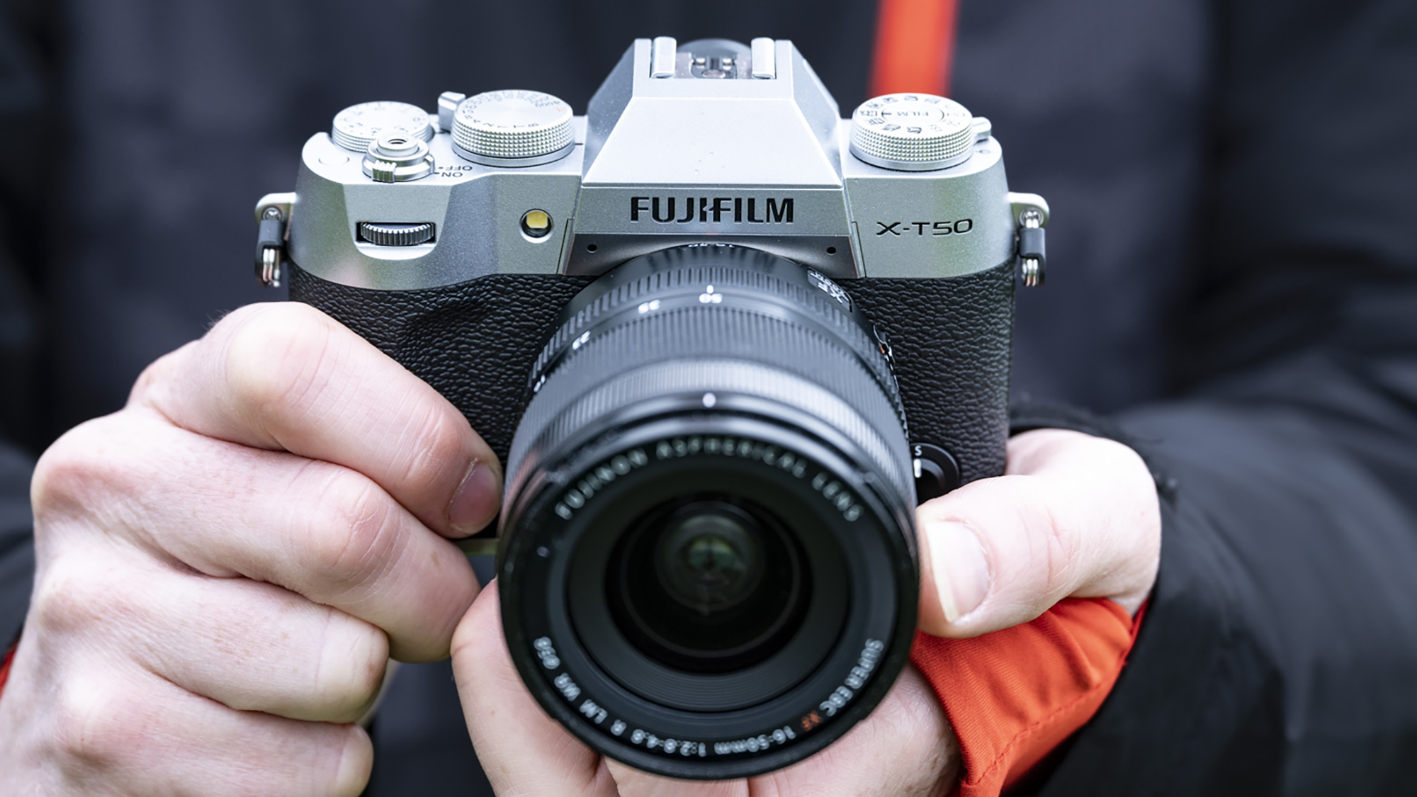 Fujifilm X-T50 in hand