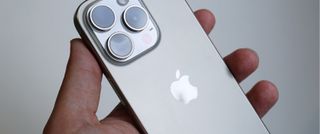 iPhone 15 Pro review back handheld angled camera 21:9