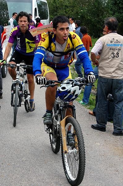 This rider clearly showed what he thought of the climb, but at least had the right gearing.