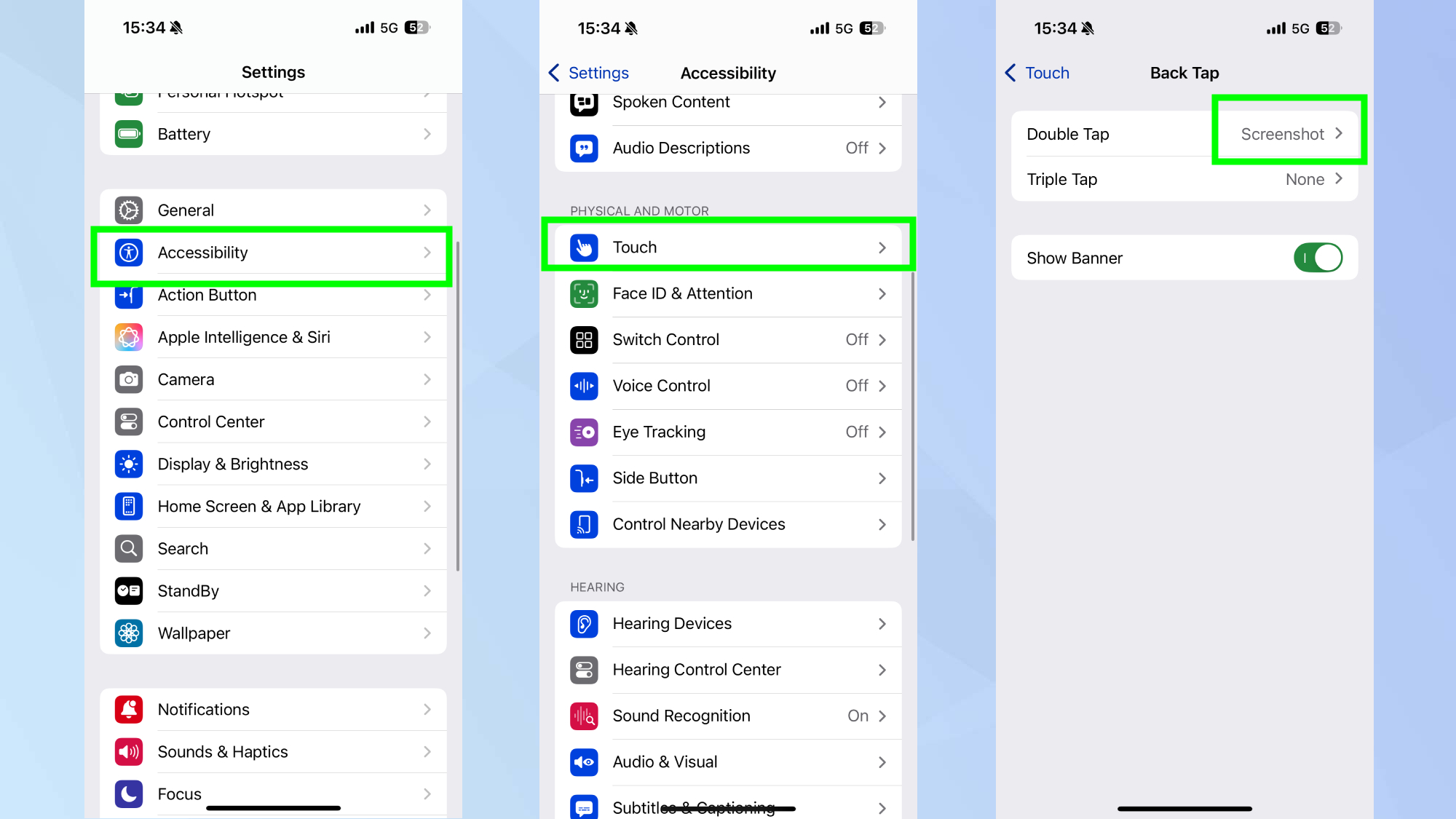 How to enable iPhone back tap